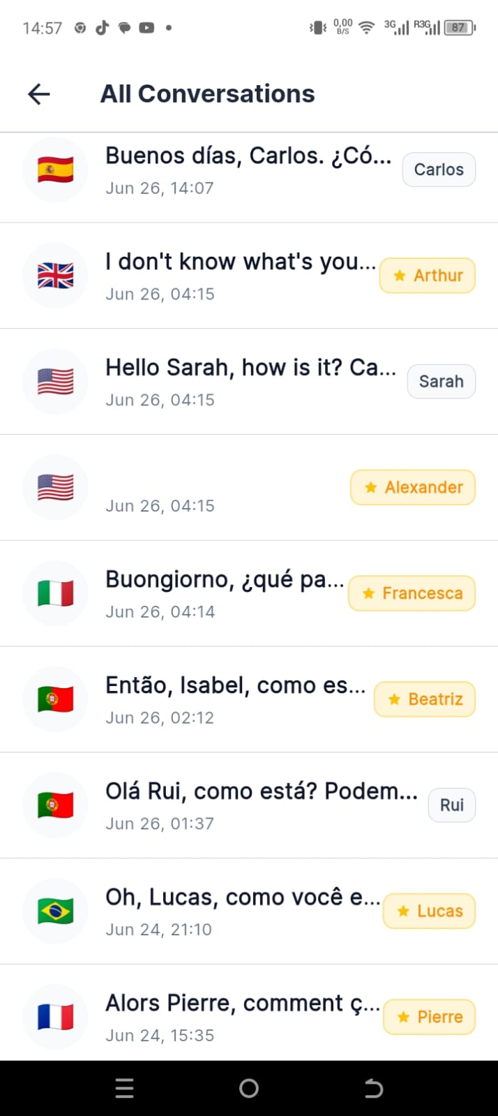 Falable App - Welcome & Setup Screen