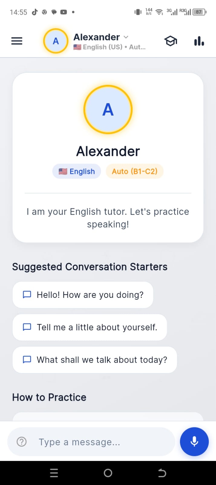 Falable App - Dynamic Chat & Review