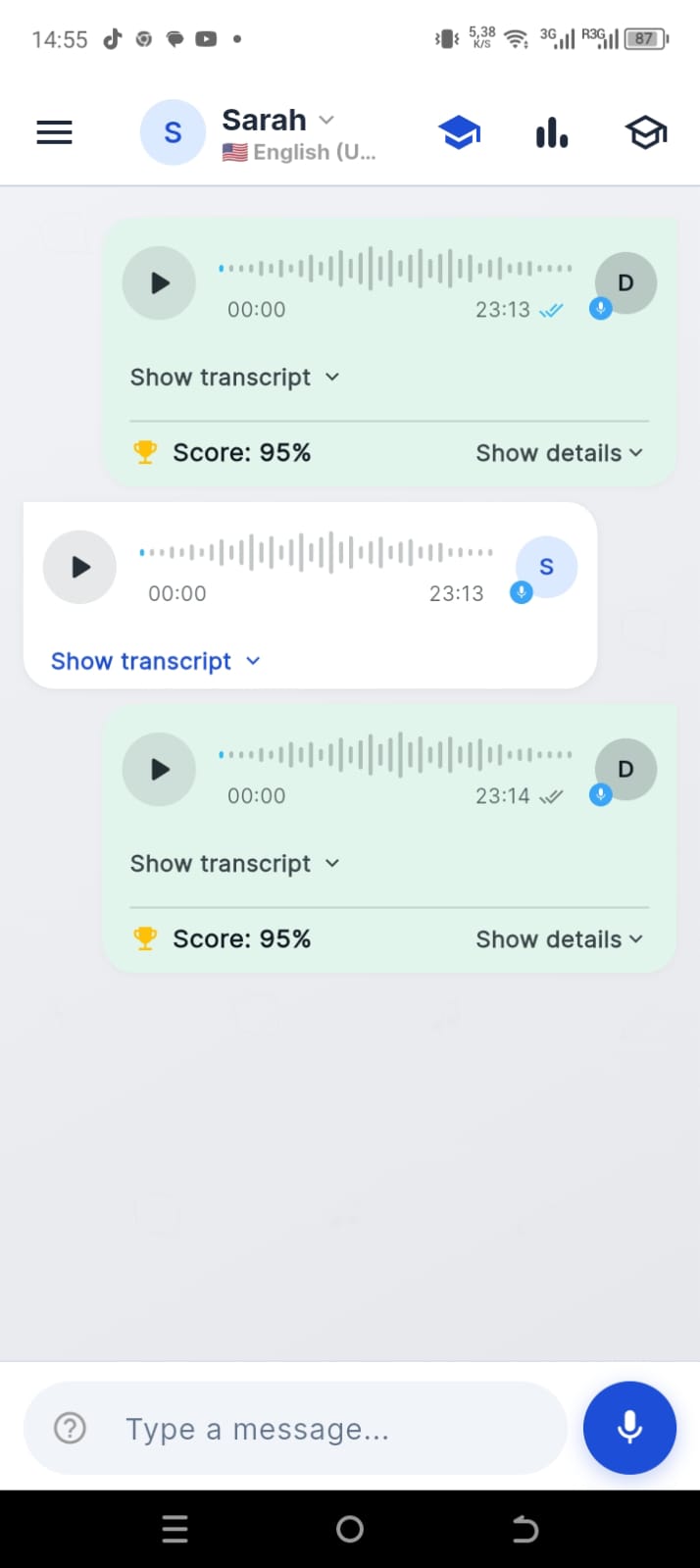 Falable App - Language Selection